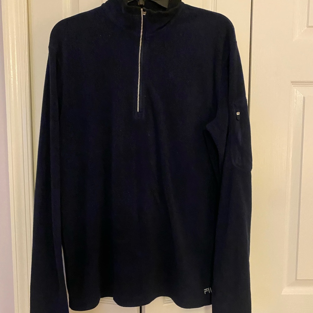 Blue Fila fleece pullover Mens L
